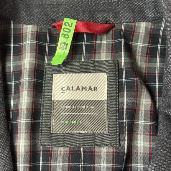 Calamar Casual Sakko Blazer Jacket Mens 44R Grey Chore Two Tone Made in Germany - Picture 5 of 9